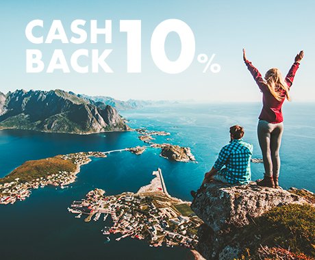 Cashback до 10 % від Booking.com